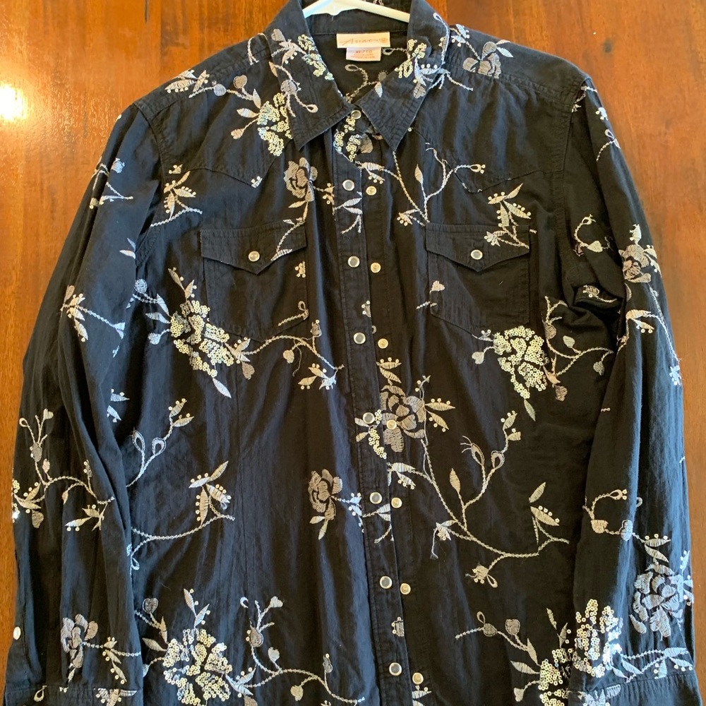 Ariat Long Sleeve Snap Rodeo Shirt / Large